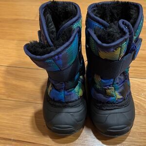 Kamik Winter Boots Sz 5 Toddler Blue/Black Nice Cond.